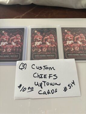 Custom Uptowns Chiefs Trading Cards - Red (Set of 3)